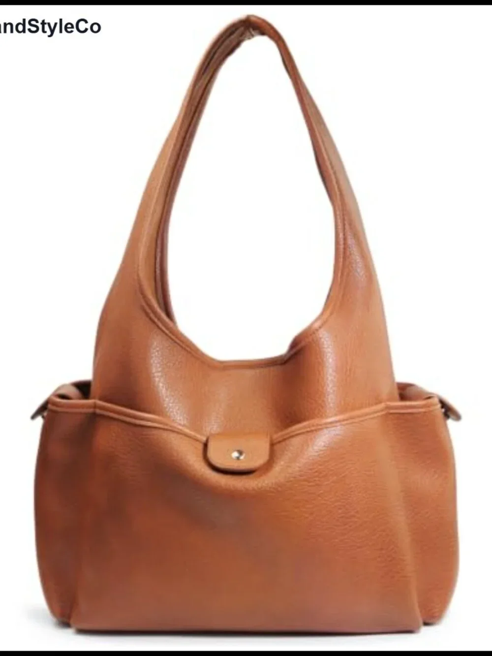 Faux Leather Hobo Bag Multi-Pocket Shoulder Purse Everyday